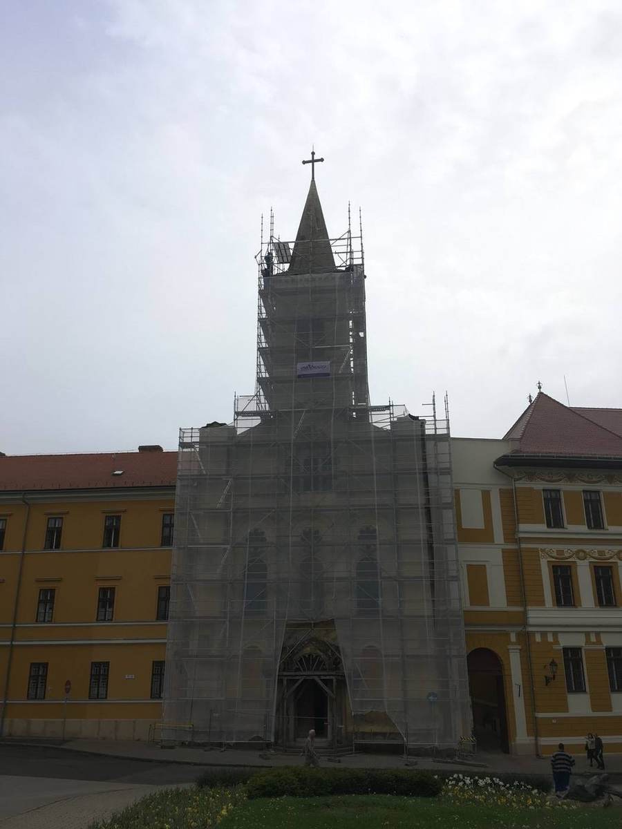 Pécs Convent Church – scaffolding, carpentry